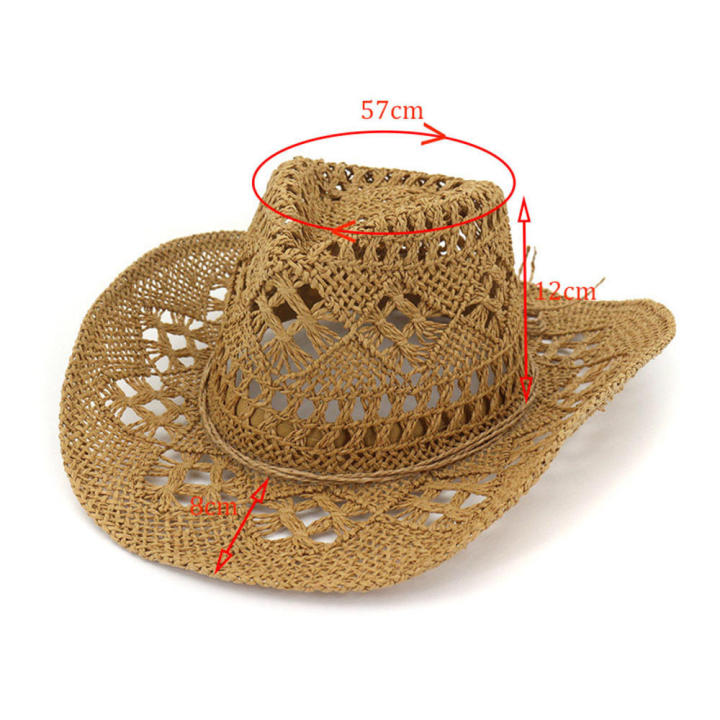 Cowboy%20Straw%20Hat%20Handmade%20Hat%20Summer%20Hat%20Outdoor%20Hat%20Beach%20Hat%20-%20Image%203