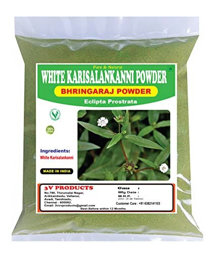 3V PRODUCTS: Karisalankanni Powder - Pack 2x50g - Bharangraj | Eclipta alba(FROM IND)JEZ