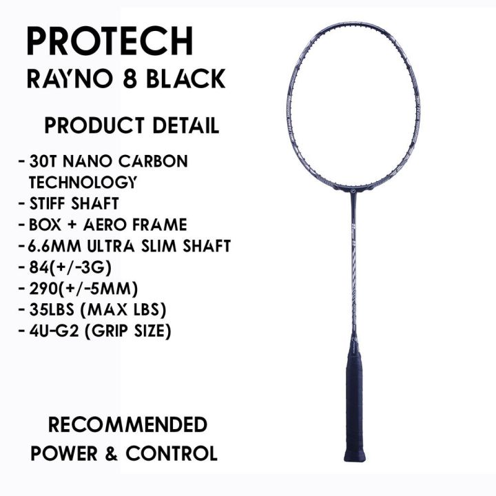 Protech%20RAYNO%208%20(4U)(MAX%2035LBS)(FREE%20STRING+GRIP)(ORIGINAL)%20Badminton%20Racket%20-%20Image%205
