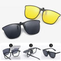 EB Polarizing Clip On Sunglasses UV400 Photochromic Goggles Outdoor Anti Glare Square Glasses for Cycling Driving Fishing Hiking. 