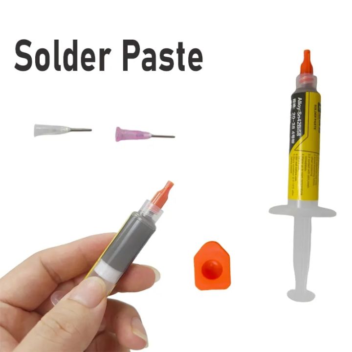 thumbnail image 2 of 20g Soldering Paste Syringe – Lead-Free, Flux Core, For SMD BGA, Multicore Type, EAN 4065444361496 2 of 5