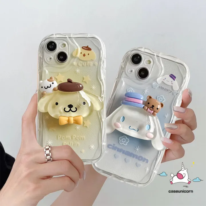 Cartoon%20Cute%20Melody%20Pompom%20Cinnamoroll%20Phone%20Cover%20Compatible%20for%20IPhone%207Plus%20XR%20Air%2017%2016%2013%2015%2011%2014%2012%20Pro%20Max%208%206%207%206S%20Plus%20X%20XS%20MAX%20SE%202020%20Lovely%203D%20Wavy%20Curved%20Edge%20Stand%20Case%20-%20Image%207