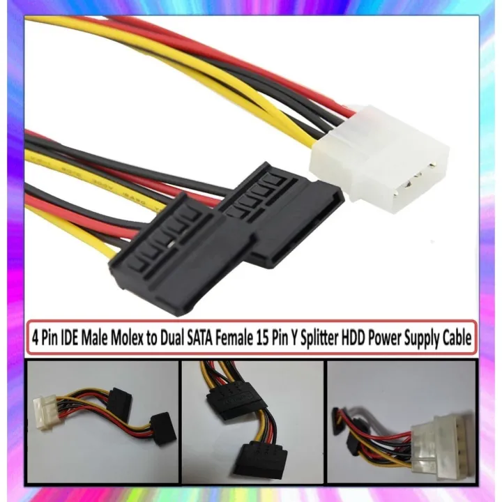 4%20Pin%20IDE%20Male%20Molex%20to%20Dual%20SATA%20Female%2015%20Pin%20Y%20Splitter%20HDD%20Power%20Supply%20Cable%20-%20Image%202