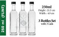 Glass Bottle / 250ml / Glass Bottle 250ml / Maraska Bottle /Oil Storage bottle/ Juice Storage bottle/Marasca bottle / Sauce Storage bottle. 