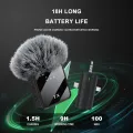 Lavalier Microphone with Live Monitoring/Audience Avoidance, Reverb Mute Noise Cancelling Mini Bluetooth Clip-On Microphone for iPhone iPad Mobile Phones. 