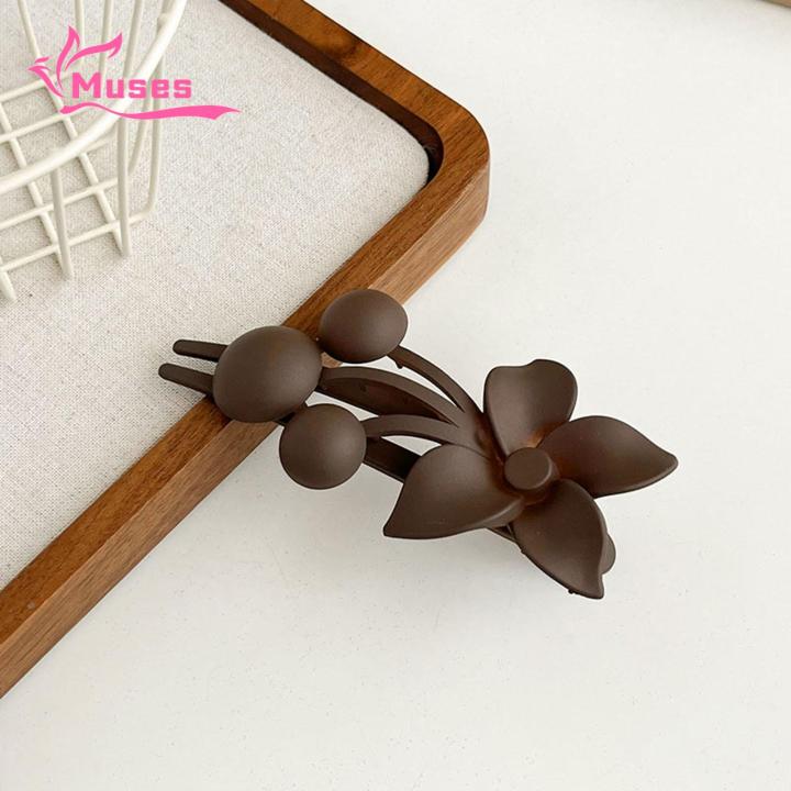 Muses%20Mall%20Large%20Hair%20Claw%20Clip%20Stylish%20Frosted%20Texture%20Hair%20Claw%20with%20Flower%20Decor%20Non-slip%20Matte%20Finish%20Hair%20Clip%20for%20Thick%20Thin%20Hair%20Large%20Back%20Head%20Hair%20Accessory%20Favorite%20Thick%20Hair%20Claw%20Clip%20-%20Image%203