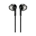 J B L Tune 205 Pure Bass Metal Earbud Headphones with Mic (Black). 
