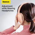 Baseus D02 Pro Wireless Headphones Bluetooth Earphone 5.0 Foldable Headset Sport Headphone Gaming Phone - Pink 6 Months Warranty. 