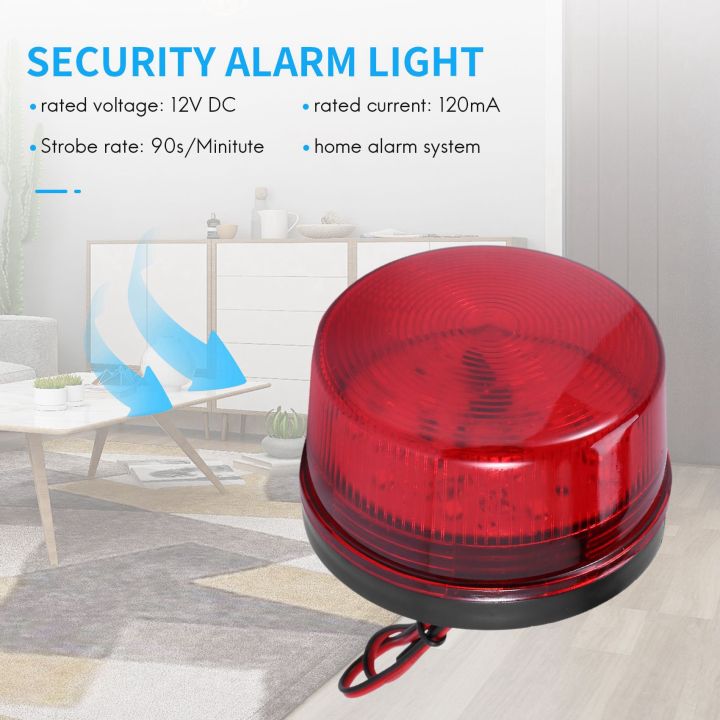 Strobe Security System 12v Alarm Led Flashing Strobe Light for Home Security Alarm System Red ...