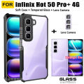 3 in 1 Infinix Hot 50 Pro Plus Shockproof Phone Case for Infinix Note 40 Pro 4G 5G Note 40 Pro+ Hydrogel Soft Film +Camera Lens Film. 