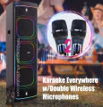 Bts-2272 Karaoke Portable Speaker Rgb Light Triple 12 Inch Subwoofer Party Speaker Bt Usb Tf Mp3 Partybox Wireless Microphones (BT, TWS, TF, USB, MIC JACK, FM). 