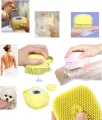 Silicone Soft Bath Shower Brush Body Scrubber with Soap Dispenser Silicone Massage Bath Brush Massage Skin Care Tool for Children Women Men. 