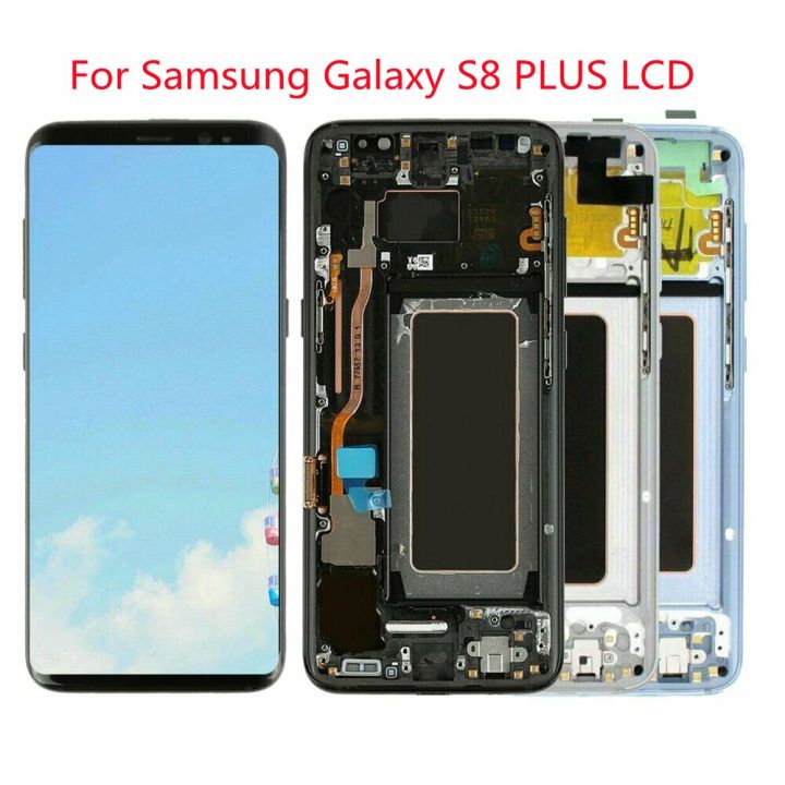 For Galaxy S8PLUS Display With Frame G955 G955F G955U Touch Screen Touch Screen Assembly With lines or black