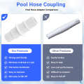 Pool Connector Coupling Pool Vacuum Hose Adapter 1-1/2Inch or 1-1/4Inch for Swimming Pool Vacuums Cleaners. 