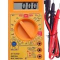 DT830D Mini Digital Multimeter Voltmeter Voltage Ampere Ohm Tester DC AC Ammeter Power Meter Test with Probe Buzzer and Free Battery. 