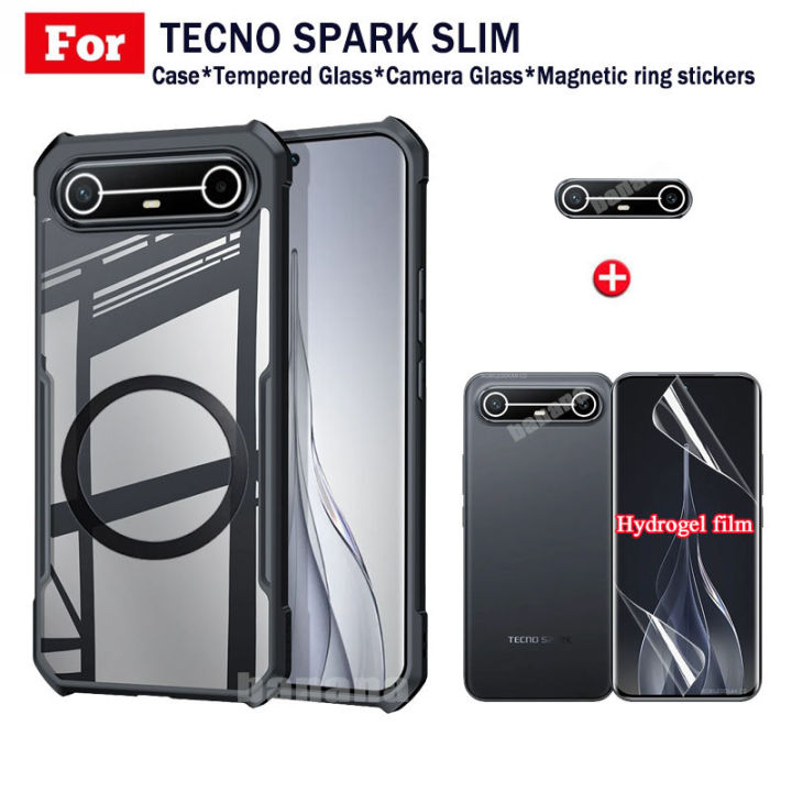 4%20in%201%20Tecno%20Spark%20Slim%204G%20Shockproof%20Phone%20Case%20With%20Magnetic%20Wireless%20Charging%20Sticker%20For%20Tecno%20POVA%20Slim%205G%20Anti%20Spy%20Full%20Coverage%20Tempered%20Glass%20+%20Lens%20Film%20-%20Image%202