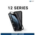 Back Tempered Glass 360° Protective Magnet Case with Steel frame for iPhone 12 12 Mini 12 Pro 12 Pro Max. 
