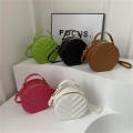 Round Crossbody Bag Fashion Designer Solid Color Handbag Zippered Small Shoulder Bag for Casual Fashion Accessory Women Messenger Bag Girl Female. 
