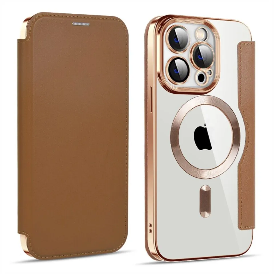 ZHaobin PU Leather Wallet Phone Case for iPhone 16 15 14 Plus 13 12 Pro Max Flip Women Men Magnetic for Magsafe Kickstand Hard Cover (Blue,For iPhone 13