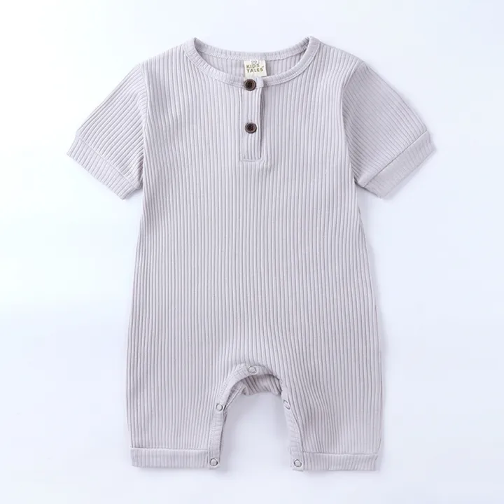 Baby%20Summer%20Jumpsuit%20Newborn%20Cotton%20Short%20Sleeves%20Romper%20Fashion%20Infant%20Solid%20Color%20Bodysuit%20For%20Boys%20Girls%20-%20Image%209
