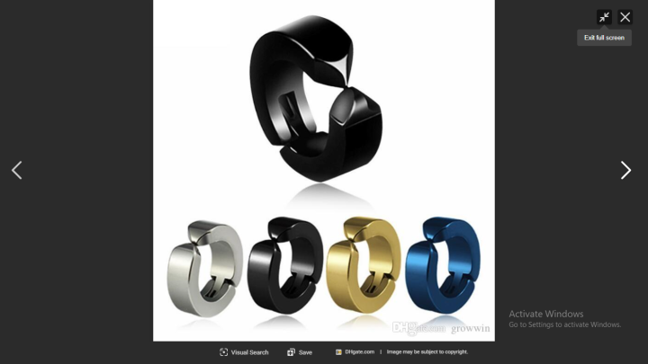 Men Hip Hop Style Loop Earrings