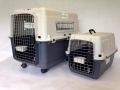 Large Pet IATA Approved Airline Travel Carrier Crate Pets Dog Cat Air Flight Box Checked Vet Visit Kennel Portable Foldable Breathable High Quality ABS PP Plastic Material Car Case Dogs Cats Medium Small Chrome Door Food Water Cup. 
