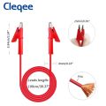 Cleqee Heavy Duty Dual Alligator Clip Double-ended Crocodile Clamp Wire 1M Cable 1000V/15A. 