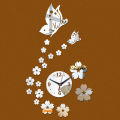 Wall Quartz Clocks DIY Mirror Acrylic Material Sticker Modern Style Butterfly Decoration Watches for Living Room. 