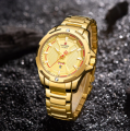 NAVIFORCE Men Wristwatch NF 9161 Top Brand Luxury Calendar Man Watch  gold chain  Quartz Original Male Clock 9209. 