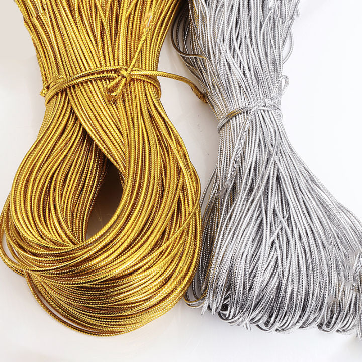 90meters Rope Gold Silver Color Cord Gift Wrap String for DIY Jewelry ...