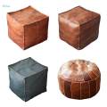 Unstuffed Pouf Cover Foot Stool Hassock Storage Ottoman Foot Rest Cover Premium Home. 