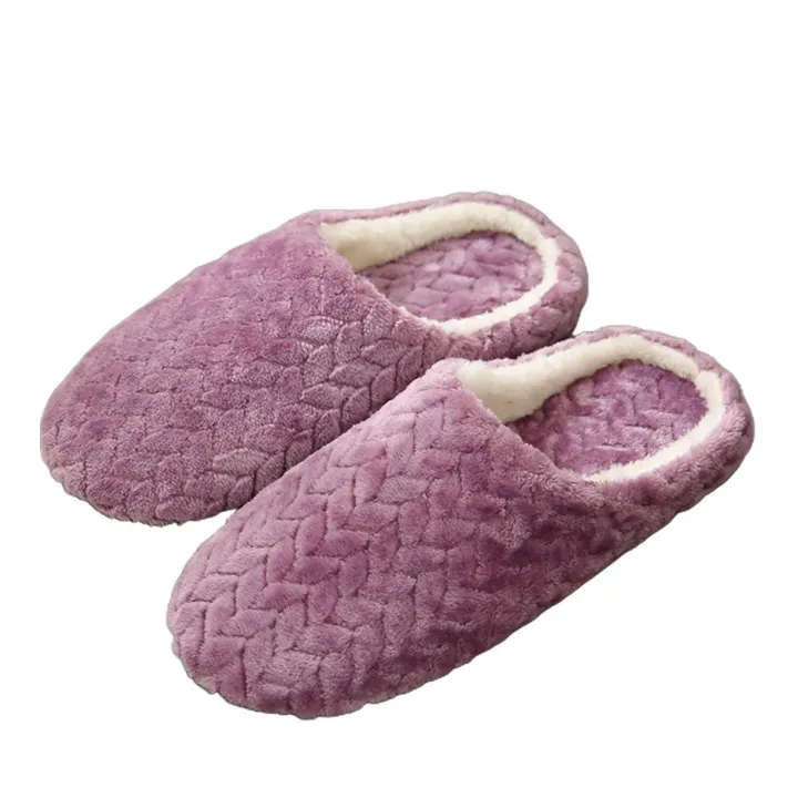 Men Women Slip-on Soft Anti-skid Indoor Home Suede Shoes Warm Floor Slippers