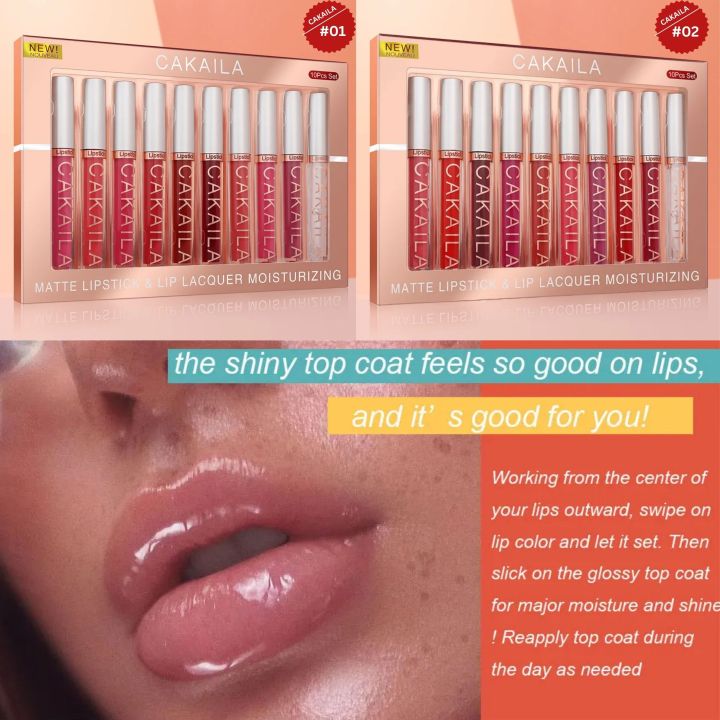 CAKAILA%2010pcs/set%20Lip%20Gloss%20Matte%20Velvet%20Lipstick%20Waterproof%20Long-lasting%20Liquid%20Lipstick%20Women%20Moist%20Lip%20Tint%20-%20Image%208