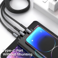 100W 3 In 1 Fast Charging Cable Nylon Universal Multi Charger Cable USB cable Type C Usb Micro For Iphone Samsung Huawei Xiaomi Multi Port Multiple Charging Wire. 