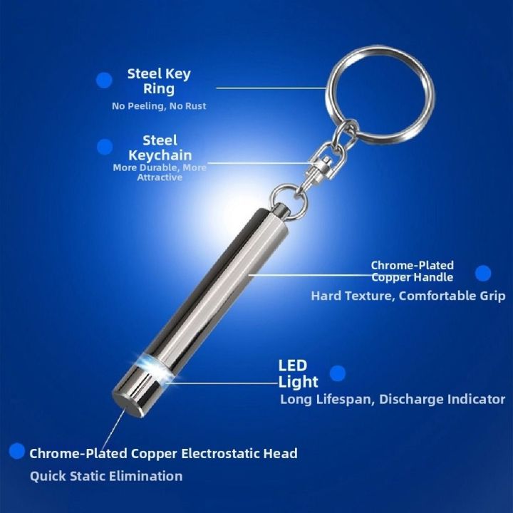 Electrostatic Discharger Portable Anti-Static Keychain LED Light ...