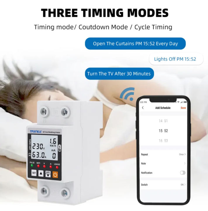 Trip%20switch%20WIFI%20Smart%20Switch%20smart%20life%20Energy%20Meter%20Kwh%20Metering%20Circuit%20Breaker%20Timer%20with%20Voltage%20Current%20and%20Leakage%20Protection%201P+N%2063A%20-%20Image%202