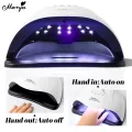 Monja 180W White Nail Dryer Nail Lamp 10s Fast Curing 45pcs LEDs American Standard PlugNail Lamp Smart Auto Sensor Timer DIY Nail Art Machine UV LED Nail Polish Curing. 