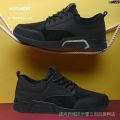 Black Leisure Deodorant Room Work Chef Work Shoes Oilproof and Abrasion Resistant Non-Slip Men's Kitchen Board Shoes Cloth Shoes Breathable 〃 Shoes …；. 