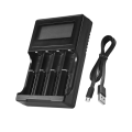18650 Battery Charger, LCD Display Speed Batteries Charger with 4 Bay Discharge Function for Rechargeable 3.7V Li-Ion Batteries. 