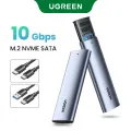 UGREEN M.2 NVMe SSD Enclosure, USB C 3.1 Gen 2 to M-Key M&B-Key NVMe NGFF PCIe 10Gbps External Enclosure Thunderbolt 3 Compatible with MacBook Pro, WD, Samsung, Toshiba, 2230/2242/2260/2280 NVMe PCIe SSD. 
