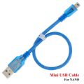 30CM USB Cable for Uno R3/Nano/MEGA/Leonardo/Pro Micro/DUE Blue High Quality A Type USB/Mini USB/Micro USB Cable For Arduino. 