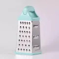 Professional Box Grater, Stainless Steel with 6 Sides Kitchen Box Grater, Stainless Steel Cheese Grater - 6 Sides Stand Grater with Rubber Handle & Base for Parmesan Cheese, Ginger, Vegetables. 