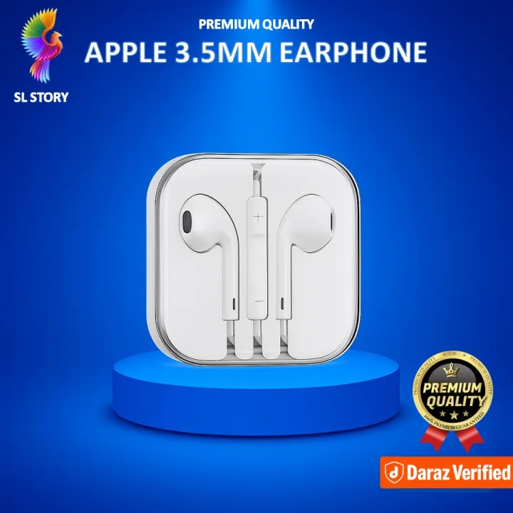 Wired Earphones with Mic – 3.5mm | Universal for iPhone, Samsung, Oppo | A+ Audio Quality | SL STORY earphone with mic, 3.5mm headset, wired headphones, universal earphones, iphone earphones, samsung headset, SL STORY, original quality earphone