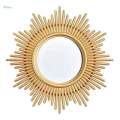 Wall Hanging Mirror with Chain Bedroom Gold Frame Home Bathroom. 
