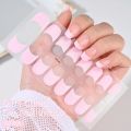 UV Semi-Cured Gel Nail Wraps Stickers Strips French Long Lasting Full Cover LED Gel Semi Cured Nail Sliders For Nail Extension. 