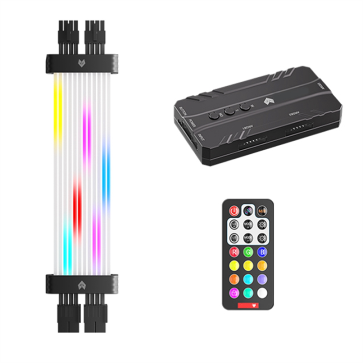 Dual 8Pin ARGB Graphics Card Power Supply Cable RGB Power Extension ...