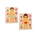 Wooden Human Body Structure Brick Toy System to Learn Body Parts Early Interactive Educational Toy for Kids. 