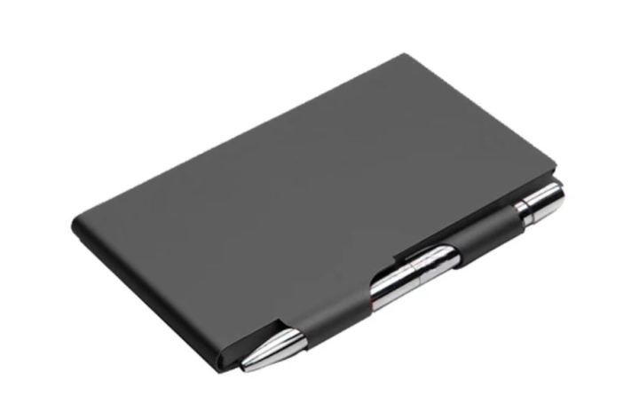 Metal%20Covered%20Field%20Note%20Book%20with%20Inbuilt%20Metal%20Pen%20-%20Image%202