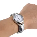 【ThinkWay】Big Numbers Stretchy Steel Men Lady Sports Wrist Watch 1.4. 