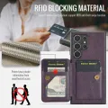 (New product) Fierre Shann FS-024 Oil Wax Cow Leather Card Holder Back Phone Case For Samsung Galaxy S25 5G/Samsung Galaxy S25 Ultra 5G/Samsung Galaxy S25+ 5G. 